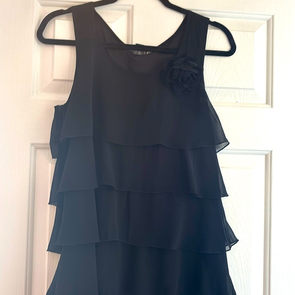 Black ruffle dress